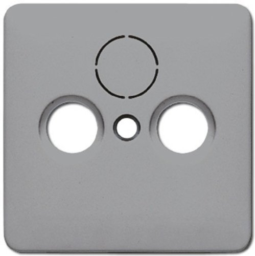 Лицевая панель Jung CD500 для розетки TV+R/TV+R+SAT серый фото Лицевая панель Jung CD500 для розетки TV+R/TV+R+SAT серый картинка